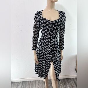 Susie tompking floral print dress black & white